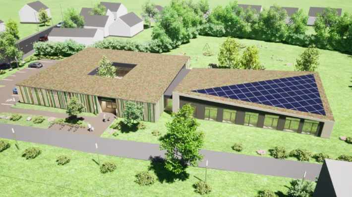 Ansicht Neubau Kinderhort in Oberkotzau